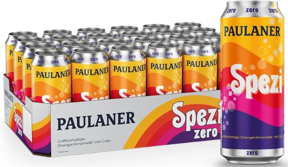 🥤 24er Tray Paulaner Spezi Zero, 0,5L Dose ab 21,84€ (statt 28€)   Nur 0,91€ pro Dose