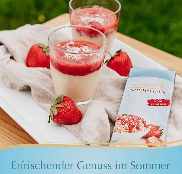 🍫 Lindt Schokolade Spaghetti Eis, 100g Tafel für 2,35€ (statt 4€)