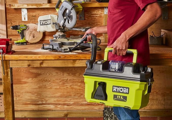 🧹 Ryobi 18 V ONE+ RV1811 0 Akku Nass und Trockensauger für 118,98€ (statt 145€)