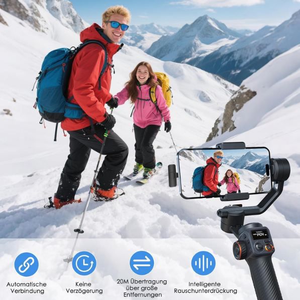 🎤 Koilboane M22 Lavalier Mikrofon Set mit Sender + Empfänger für 16,99€ (statt 30€)