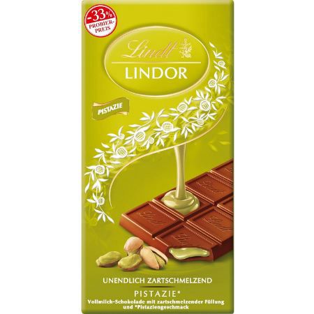 🍫 Lindt Schokolade Lindor Pistazie, 100g Tafel ab 1,61€ (statt 3€)