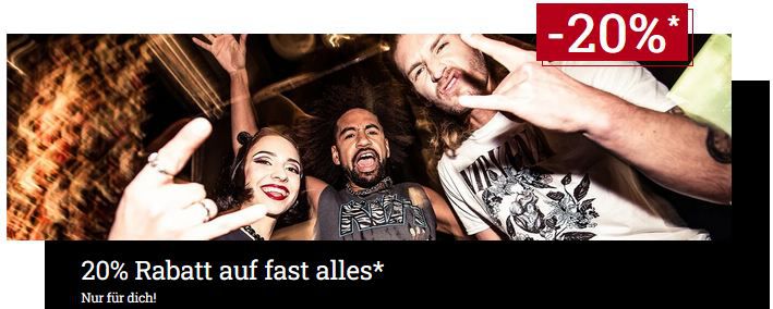 🤘🏻 EMP: 20% Rabatt auf ALLES ab 49,99€   Nur noch Heute