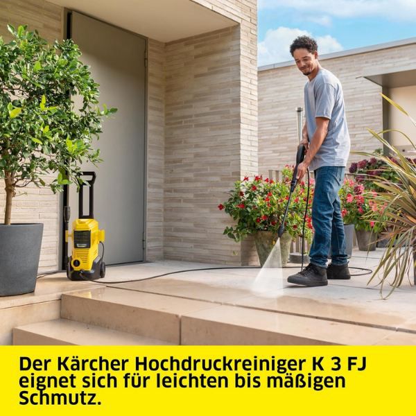 💦 Kärcher K 3 FJ Hochdruckreiniger, max. 120bar, Inkl. Schaumdüse für 99,99€ (statt 130€)