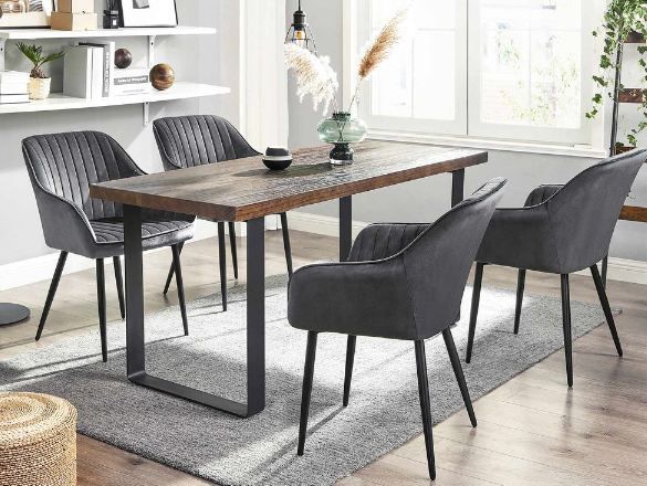 🪑 Songmics Esszimmerstuhl mit Armlehnen, bis 110kg für 52,99€ (statt 76€)