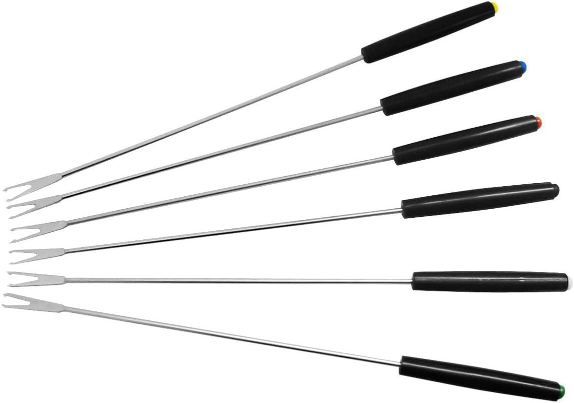 🫕 6er Pack Fackelmann Fonduegabeln aus Edelstahl für 7,49€ (statt 10€)