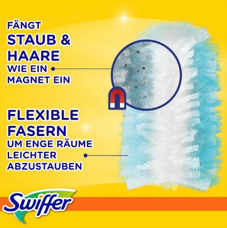 💨 Swiffer Staubmagnet Starter Set (1 Griff + 13 Tücher) ab 13,48€ (statt 17€)