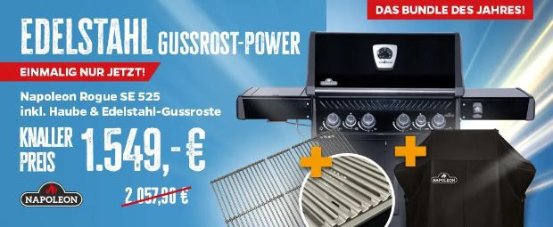 🥩 Napoleon Rogue SE 525 Gasgrill inkl. Zubehör für 1.549€ (statt 2.058€)