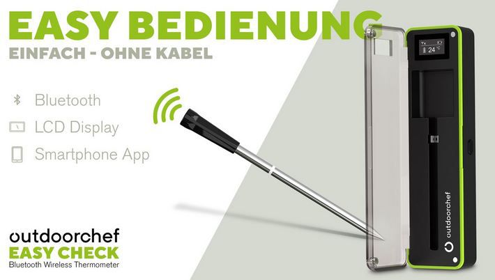 🥩 Outdoorchef Easy Check Bluetooth Thermometer für 64,90€ (statt 79€)