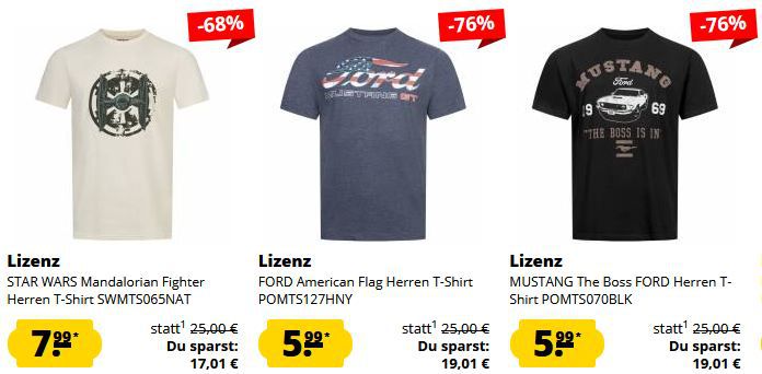 👕 SportSpar: Lizenzierte T Shirt + Pullover Sale ab 5,99€ + 5€ Gutschein ab 60€