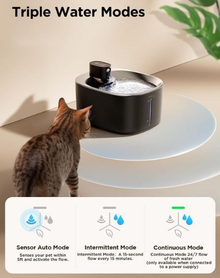 🐈 Feelneedy Katzen Trinkbrunnen mit Sensor, 4L für 34,99€ (statt 50€)