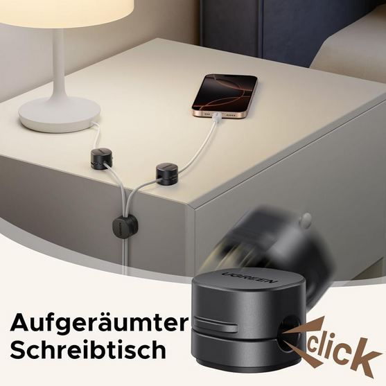 6er Pack UGREEEN Selbstklebende Kabel Organizer bis 7,5mm für 8,49€ (statt 10€)