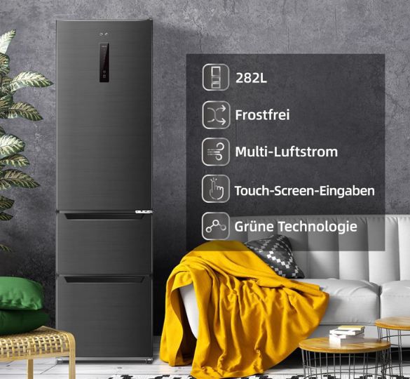 🧊 CHIQ 282 Multi Door Kühlschrank mit Gefrierschubladen, 282L für 492,99€ (statt 580€)