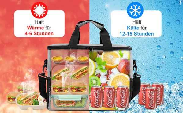🛍️ Glanxy Faltbare Picknick Kühltasche mit 27L für 17,49€ (statt 25€)