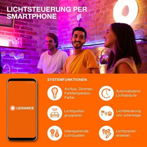 💡 3 x 3er Pack Ledvance E27 Smart+ LED Lampe mit WiFi für 19,99€ (statt 36€)