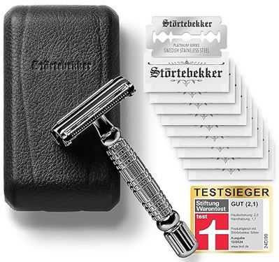 🪒 Störtebekker Premium Rasierhobel inkl. Klingen + Etui für 33,99€ (statt 40€)