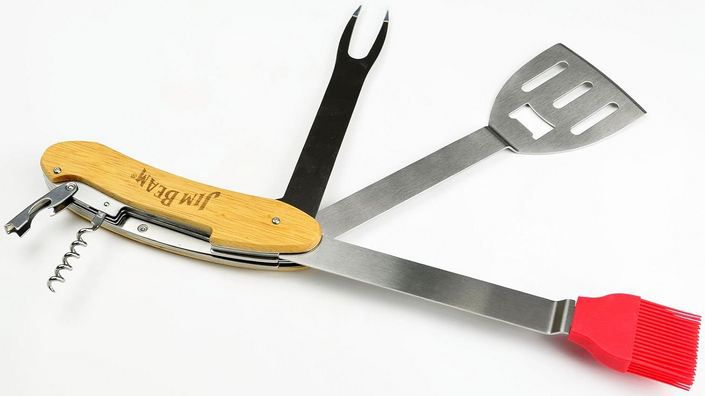 🥩 Jim Beam Klappbares Grillbesteck Set, 5 teilig für 9,99€ (statt 24€)