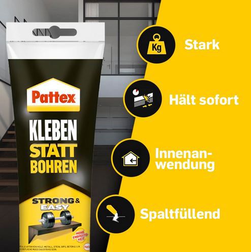 🧱 Pattex Montagekleber Kleben statt Bohren, 250g ab 3,59€ (statt 5€)