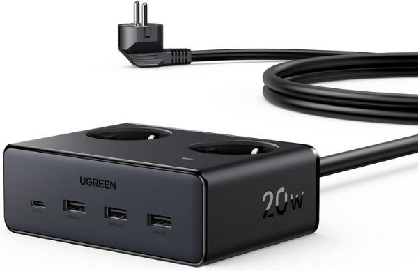 🔌 UGREEN 6 Fach Steckdosenleiste mit USB C/A + Schalter für 20,99€ (statt 30€)
