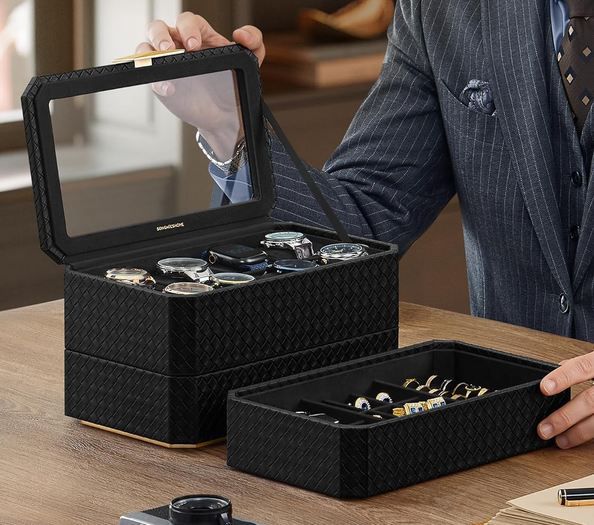 ⌚ Songmics Home Ronne Uhrenbox mit 3 Ebenen für 15,99€ (statt 34€)