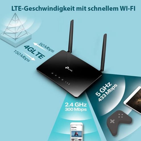 🛜 TP Link Archer MR400 AC1200 Dualband Router für 39,99€ (statt neu 79€)