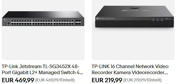 🛜 eBay: 40% Rabatt auf TP Link Switches & Rekorder   z.B. TL SL1226P Switch 114€ (statt 198€)
