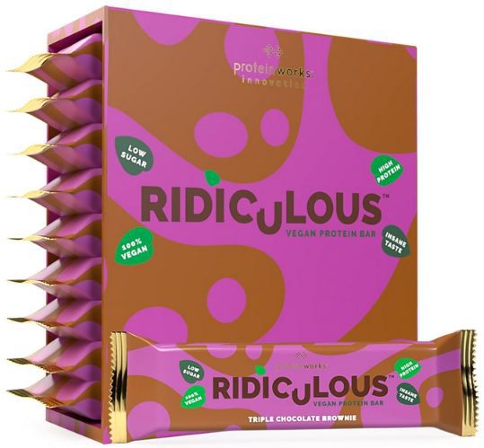 🍫 9x Protein Works Ridiculous Triple Schoko Brownie Proteinriegel ab 12,30€ (statt 23€)