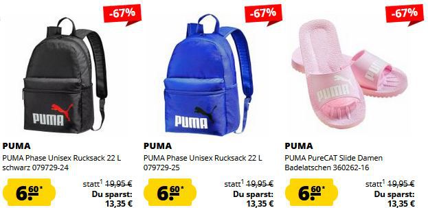 💸 SportSpar: 6 Puma Deals nur jeweils 6,60€ zzgl. Versand   Shirts, Hosen, Rucksack, etc.