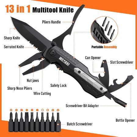🛠️ WEARXI Multitool mit 13 Funktionen für 9,99€ (statt 20€)