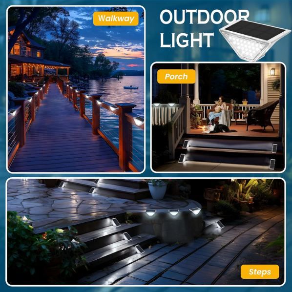 💡 6er Pack Solpex Solar Stufenleuchten (kaltweiß), wasserdicht für 10,49€ (statt 21€)