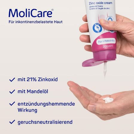 🧴 MoliCare Skin Zinkoxid Creme, 200ml ab 5,03€ (statt 8€)