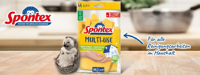 ✨ 12er Pack Spontex Multi Use Haushaltshandschuhe, Größe M für 16,79€ (statt 24€)
