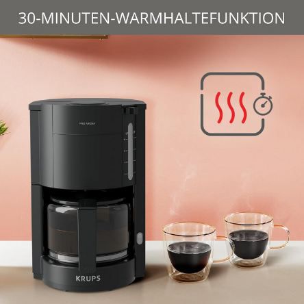 ☕ Krups F30908 ProAroma Filterkaffeemaschine, 1,25L für 32,99€ (statt 37€)