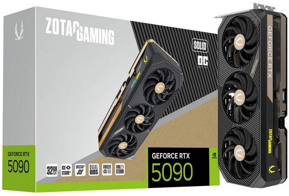 🖥️ Zotac Gaming GeForce RTX 5090 Solid OC Grafikkarte für 2.554,99€ (statt 2.700€)
