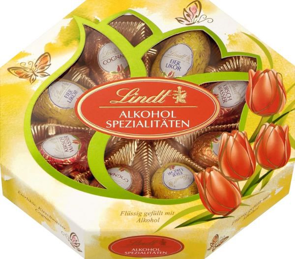 🍫 Lindt Schokolade Alkohol Spezialitäten Eier, 144g ab 3,46€ (statt 7€)
