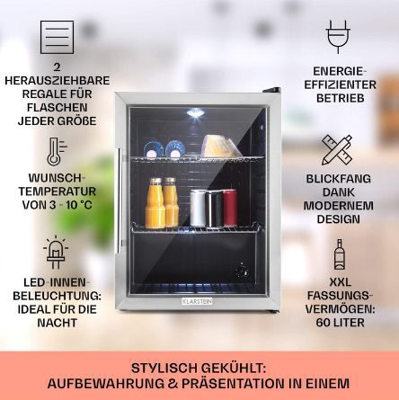 🧊 Klarstein Beersafe XL V2 Getränkekühlschrank für 190,39€ (statt 236€)
