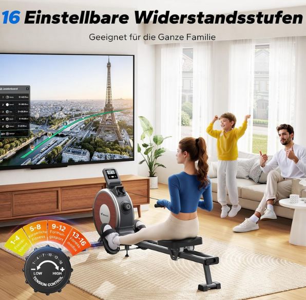 💪🏻 MERACH Q1S Rudergerät mit 16 Stufen für 187,99€ (statt 204€)