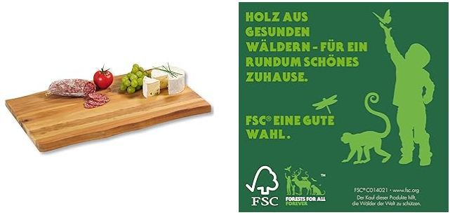 🔪 KESPER Schneid  und Servierbrett aus Akazienholz für 13,28€ (statt 17€)