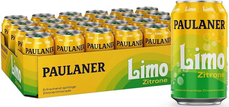 🍋 24er Pack Paulaner Limo Zitrone Erfrischungsgetränk, 0,33L ab 15,29€ (statt 20€)