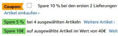 🪷🪒💈 Amazon: 10€ Rabatt ab 40€ auf ausgewählte Drogerieartikel