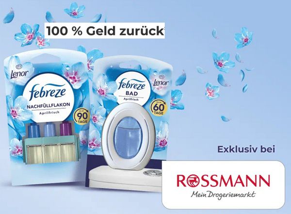 Rossmann: Febreze Aktionsprodukt gratis ausprobieren