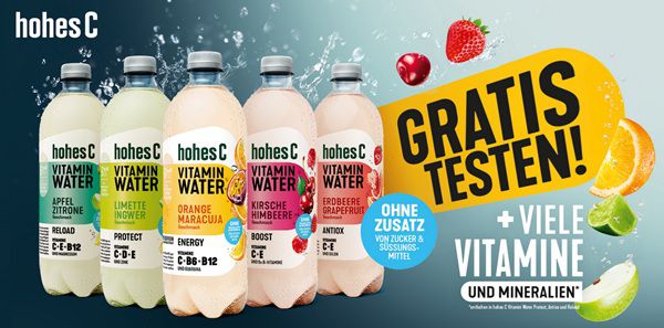 Geht noch! hohes C Vitamin Water kostenlos ausprobieren