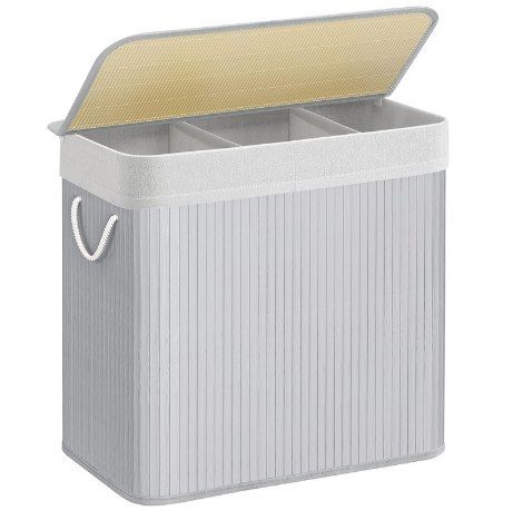 🧺 SONGMICS Wäschekorb aus Bambus mit 3 Fächern für 25,38€ (statt 37€)