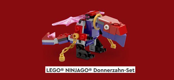 Gratis: LEGO® NINJAGO® Donnerzahn Set bei Bauaktion in LEGO® Stores am 14. & 15.05.
