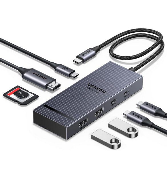 UGREEN Revodok Pro 10Gbps USB C Hub für 14,98€ (statt 22€)