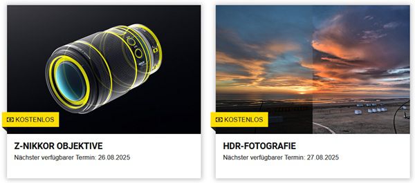 Neue Termine! Kostenlose Online Fotokurse von Nikon
