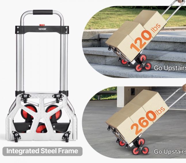 Vevor Treppensteiger Sackkarre mit 10 Räder für 38,49€ (statt 48€)