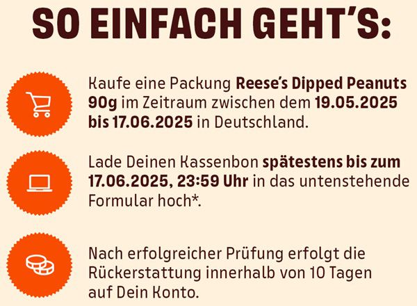 Reeses Dipped Peanuts gratis ausprobieren