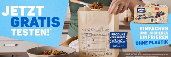 Toppits Papier Gefrierbeutel gratis ausprobieren