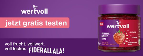 wertvoll Fruchtaufstrich gratis ausprobieren