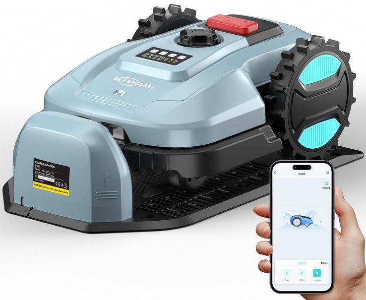 YARDCARE E400 Mähroboter mit App Steuerung (bis 400m²) für 279,99€ (statt 380€)